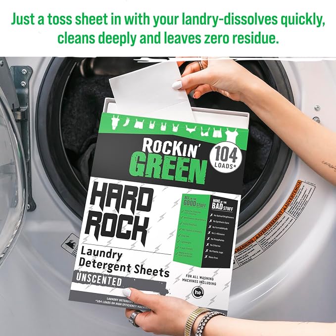Rockin' Green Hard Rock Travel Laundry Detergent Sheets - Image 3