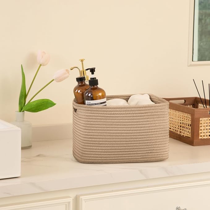 OIAHOMY 4 Pack Storage Baskets for Organizing, Cube Storage Bins for Shelves - Image 5