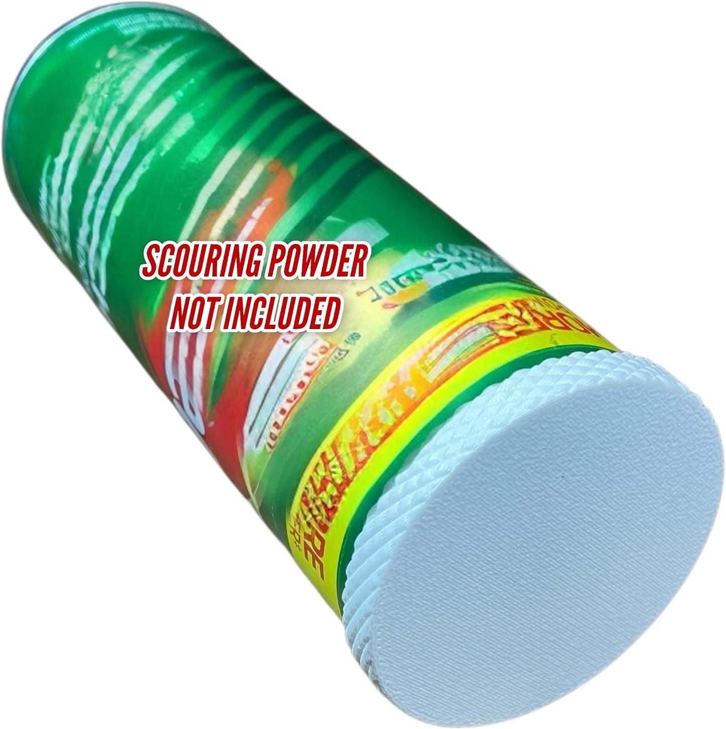 Flexible Reusable Lid compatible with Comet Cleanser | Fits snugly on powder cleanser can | Cover for cans like Comet cleaner cans (White)