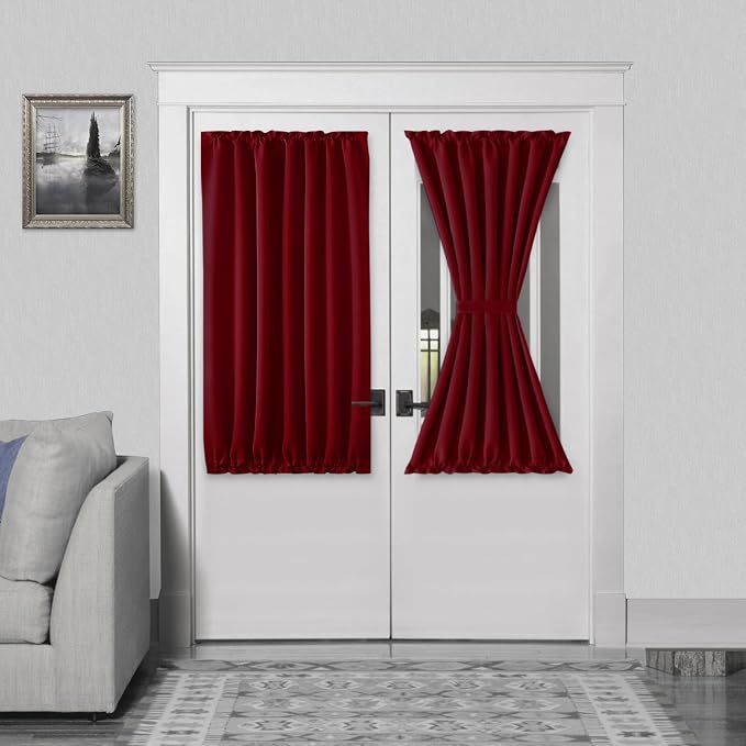 DWCN French Door Curtains – Rod Pocket Thermal Blackout Curtain by DWCN