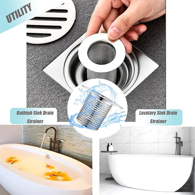 4 PCS Bathroom Sink Drain Strainers, Fit Hole Size from 1.25" to 2.17" - Image 4