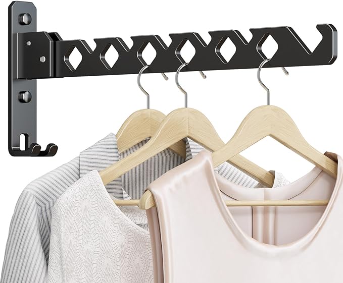 Wall Mounted Clothes Drying Rack, Wall Clothes Hanger Foldable, Laundry Hanger by Dancrul