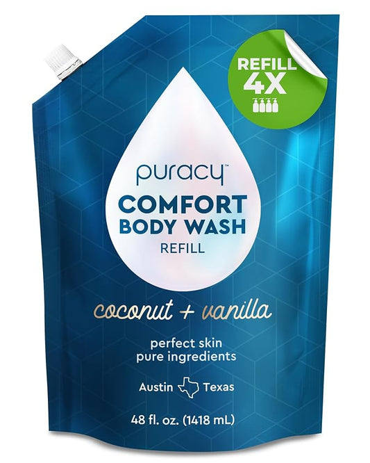 Puracy Body Wash Refill, Natural Body Wash, 98.6% Pure Plant Ingredients by Puracy