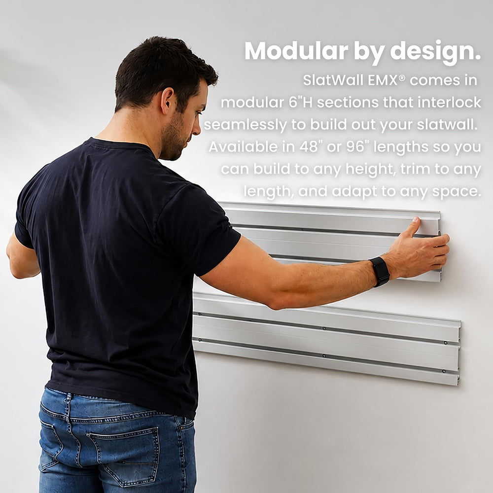DLDIRECT Slatwall Panel Garage Wall Organizer Heavy Duty Mounted Aluminum Sla...