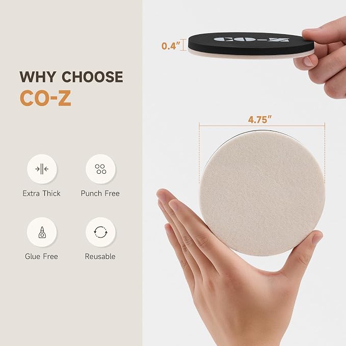 CO-Z 8pcs Felt Furniture Sliders - Image 5