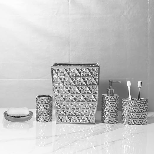 Ceramic Rectangular Small Trash Can - Image 7