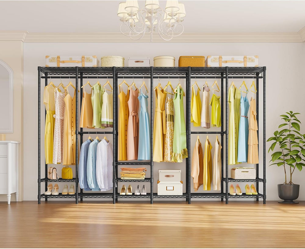 VIPEK V60 Extra Large Portable Garment Rack for Bedroom, Black