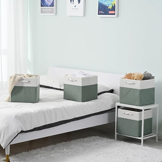 13 x 13 Inch Fine Linen Storage Bins - Image 2