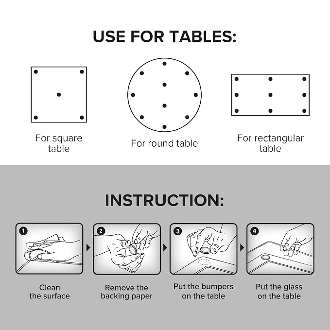 X-Protector Glass Table Top Bumpers - Image 6