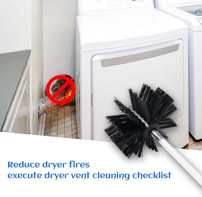 HOKLNUSE Dryer Vent Cleaner Kit Chimney Sweep Cleaning Tools Pellet Stove - Image 4