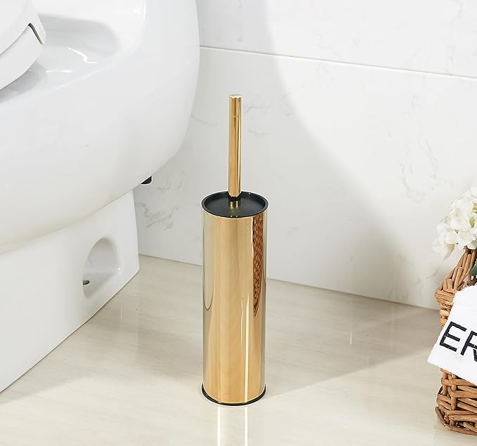 BGL Gold Toilet Brush and Holder, Stainless Steel Toilet Brush - Image 3