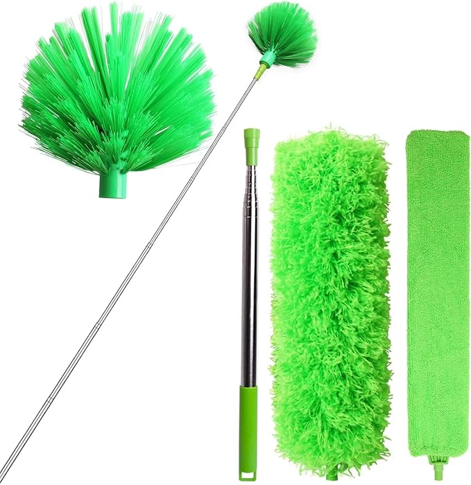 Cobweb Duster with Extension Pole, Bafezoze Ceiling Fan Duster with Long Handle by bafezoze