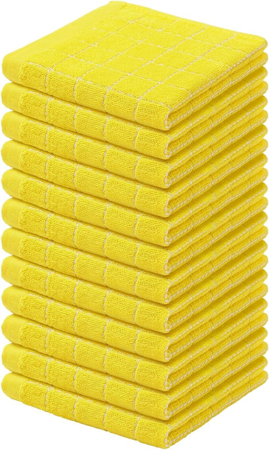 Homaxy 100% Cotton Terry Kitchen Dish Cloths, Ultra Soft and Absorbent Dish by Homaxy