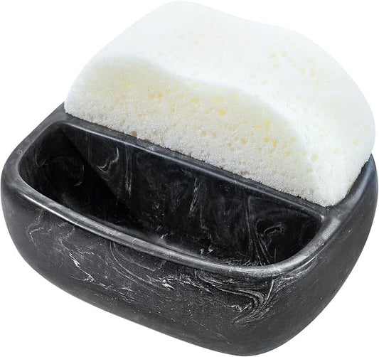 MyGift Modern Black Resin Double Sponge Holder by MyGiftHome