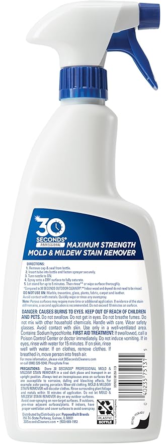30 SECONDS Pro Mold and Mildew Stain Remover | Scrub Free | Brighter Results - Image 8