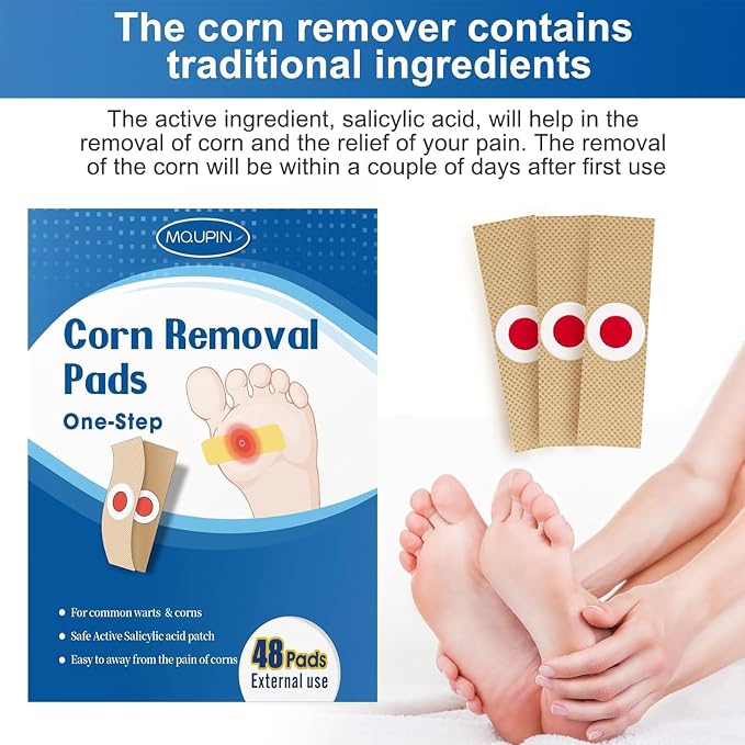 48 Count Corn Removal Pads for Feet and Toe, Corn Feet Remover for Extra - Image 5