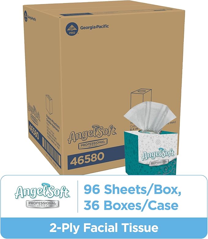 Angel Soft Professional Series 2-Ply Facial Tissue, 96 Sheets, 36 Boxes - Image 2