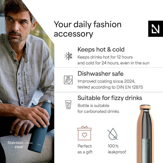 LARS NYSØM Stainless Steel Insulated Water Bottle 12oz 17oz 25oz 34oz 51oz | - Image 2