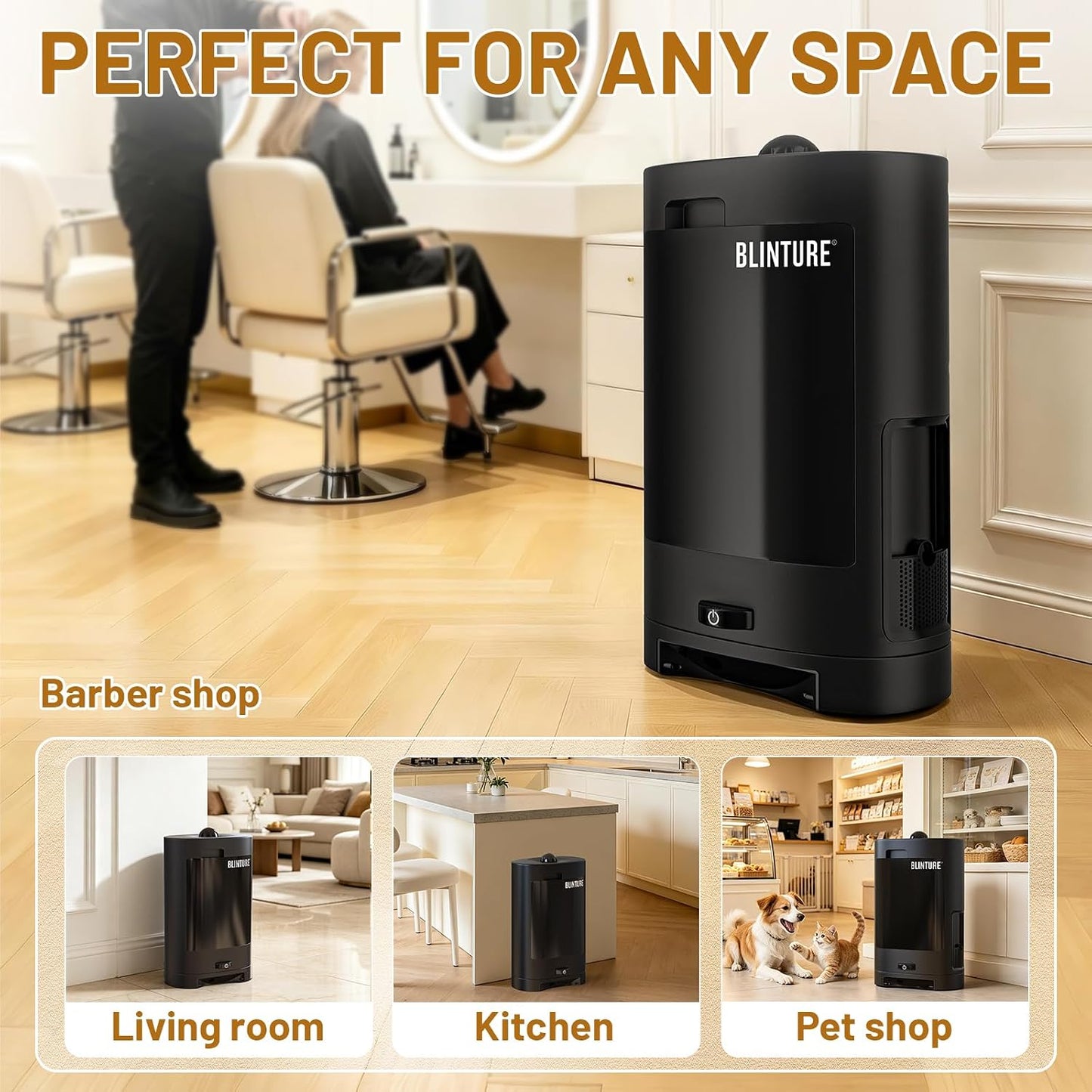 Upgraded Pro Touchless Auto Vacuum Dustpan with Dual Infrared Sensors, HEPA Protective Sleeves , Powerful Suction, Canister Vacuum Cleaner Trash Can, Ideal for Pet Hair, Salon, Kitchen & Home Cleaning
