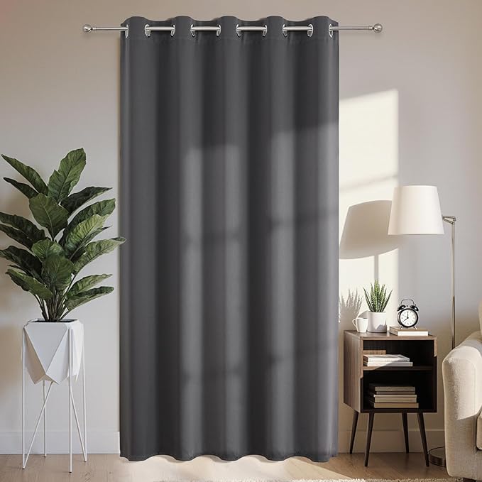Joydeco Blackout Patio Sliding Door Curtains 84 Inches Long, Grommet Privacy by JOYDECO