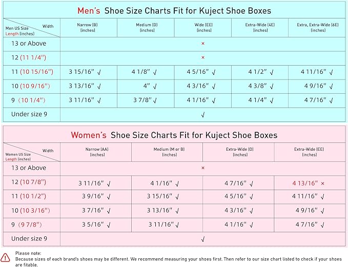 Kuject X-Large Shoe Storage Boxes Organizers Clear Plastic Stackable 12 Pack - Image 9