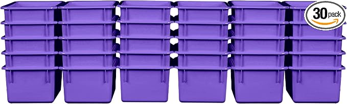 Wood Designs Cubby Storage Bin, Heavy Duty Plastic Containers by Unknown
