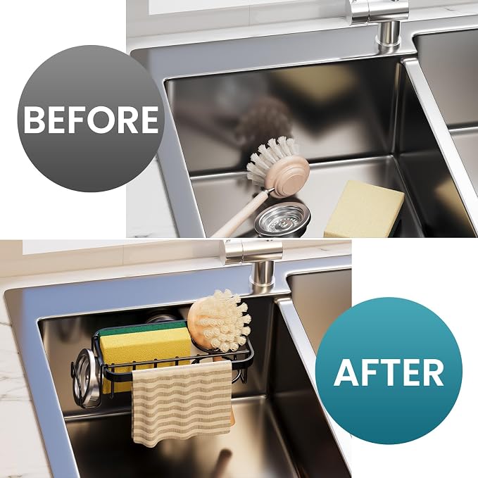 TAILI 4-in-1 Sponge Holder for Kitchen Sink - Image 9