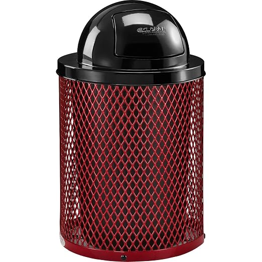 Global Industrial 36 Gallon Outdoor Steel Trash Can by GlobalIndustrial