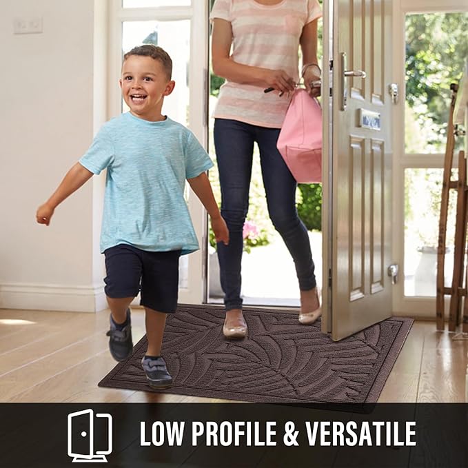Front Door Mat, Absorbent Resist Dirt Welcome Door Mat Indoor Outdoor, - Image 5