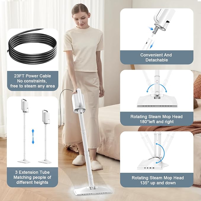 Steam Cleaner, 6 in1 Rotated Steam Mop Cleaner - Image 3