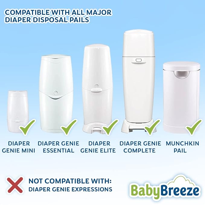 BabyBreeze Diaper Pail Refill Bags Compatible - Image 4