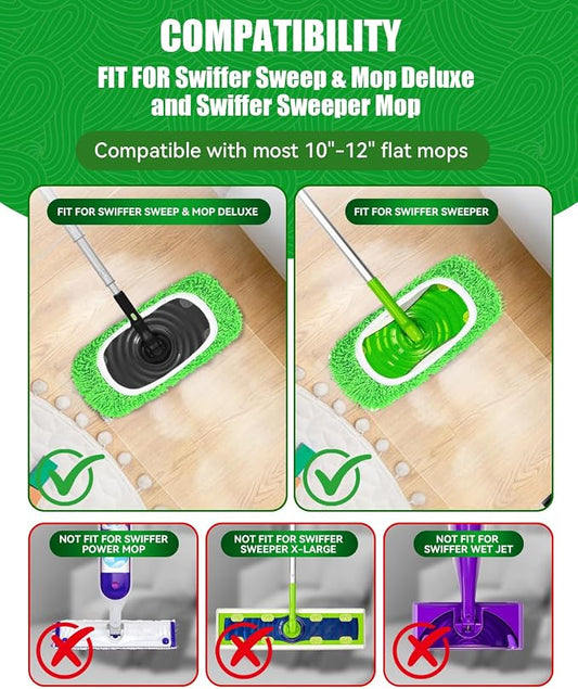 Reusable Microfiber Mop Pads Compatible - Image 2