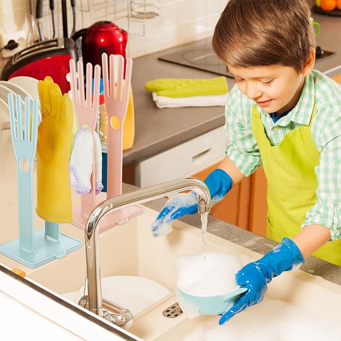Nuenen 2 Pieces Kitchen Glove Holder Glove Drying Rack Dryer Plastic Mitten - Image 7