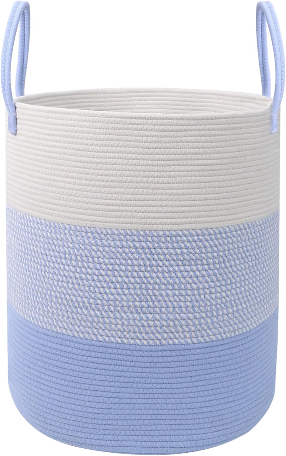 105L Extra Large Laundry Basket, Clothes Hamper with Handles- Blue
