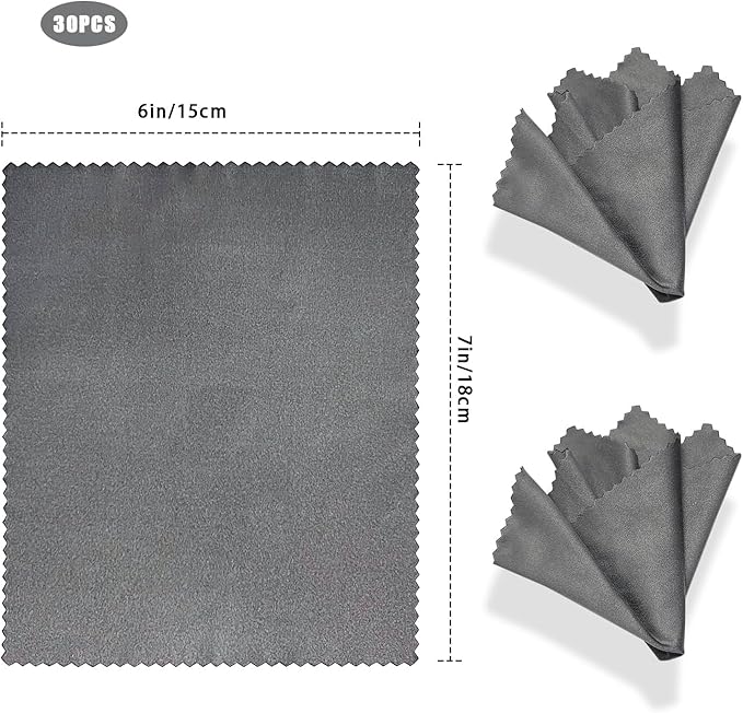Microfiber Cleaning Cloths, 6x7 Inch – Soft Lens & Glasses Cleaning Cloth - Image 2