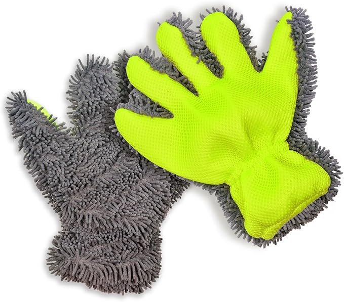 2-Pack Car Wash Mitt, Microfiber Scratch Free Auto Detailing Supplies - Image 2