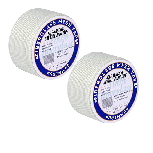 Drywall Repair Tape Fiberglass Mesh Self-Adhesive Drywall Joint Tape 2 in x 100 by Unknown