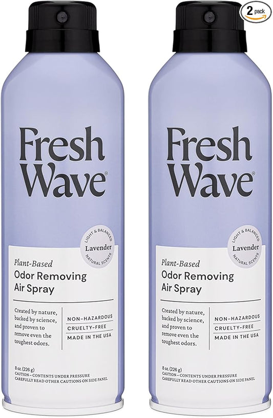 Fresh Wave Lavender Odor Eliminator Spray & Air Freshener, 8 oz. | Pack of 2 | by FreshWave