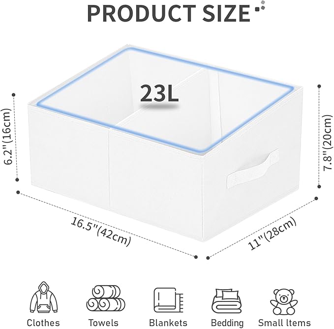 DIMJ Large Closet Shelf Organizer Bins 6 Packs - Image 2
