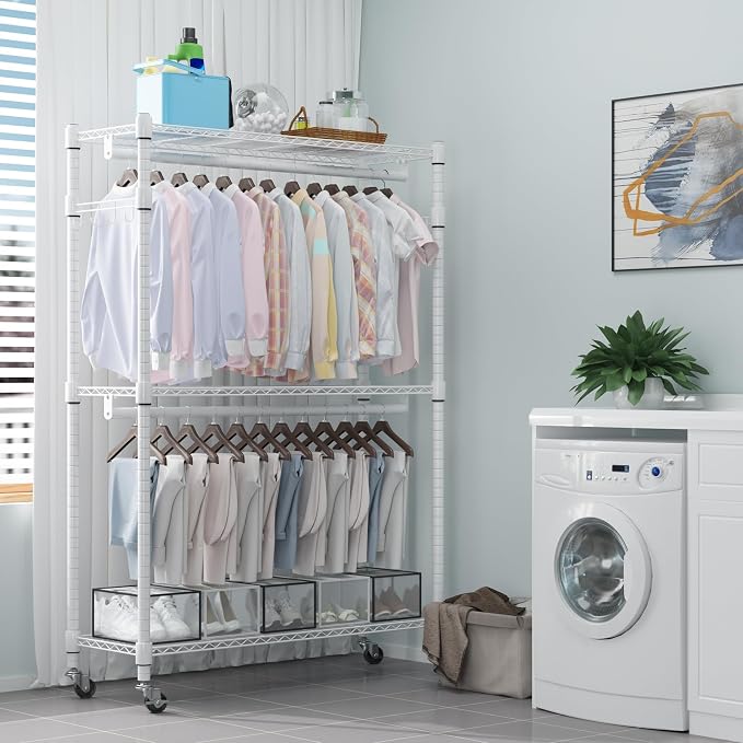 Homdox 3 Tier Heavy Duty Garment Rack - Image 3