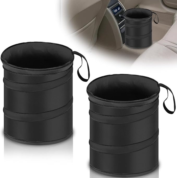 2 PCS Car Trash Can, Collapsible Pop-up Car Garbages Can, Portable Garbage Bin by ecocstm