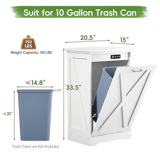Betterhood Tilt Out Trash Can Cabinet, Hidden Trash Bin - Image 2