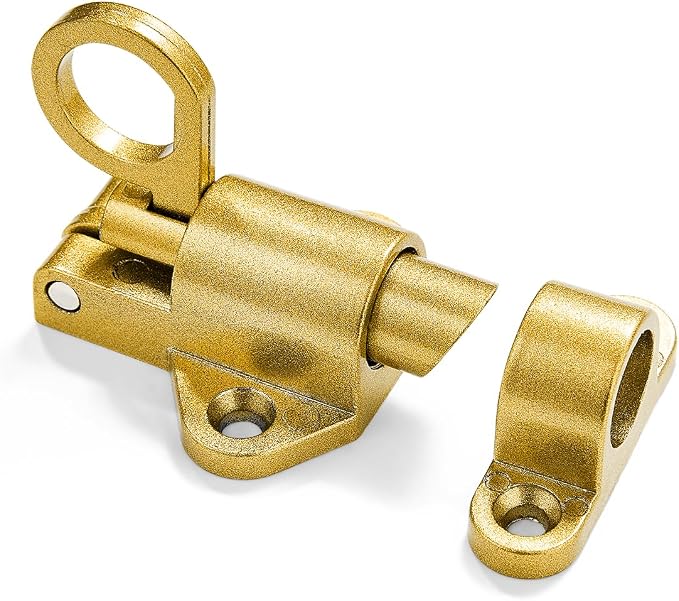 4 Packs Self-Closing Latches，Gold Spring Door Lock，Resilient Bolt Latch - Image 7