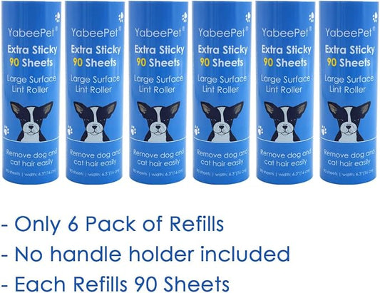 Extra Sticky Large Lint Roller Refills, 6.3'' Giant Lint Roller Refills - Image 2