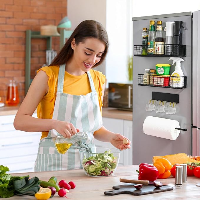 Magnetic Spice Rack for Refrigerator Magnetic Fridge Shelf for Kitchen Spice - Image 6