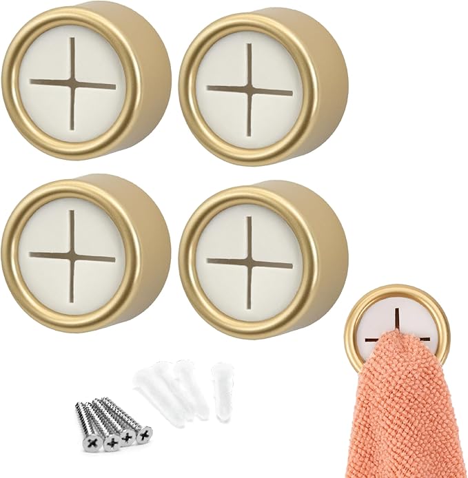 S&T INC. Round Adhesive Push Towel Hooks by STINC