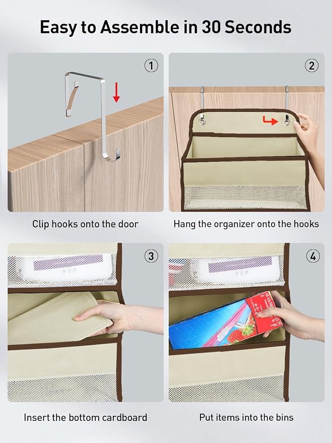 Yecaye 2 Pc Over the Door Organizer - Image 7