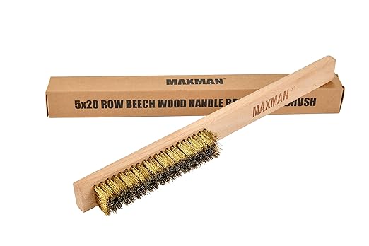MAXMAN Brass Brush, Soft Brass Bristle Wire Brush by MAXMAN