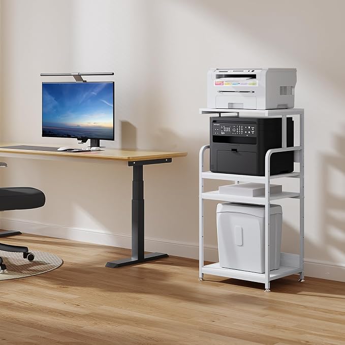 4 Tier White Printer Stand - Image 7