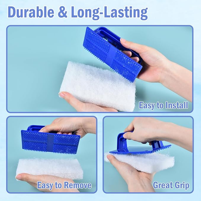 YoleShy Shower Scrubber Non-Scratch Bathtub Scrubber Heavy Duty Scrub Pad - Image 4